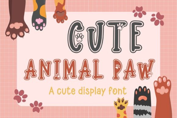 Cute Animal Paw Font: A Playful Touch for Creative Design